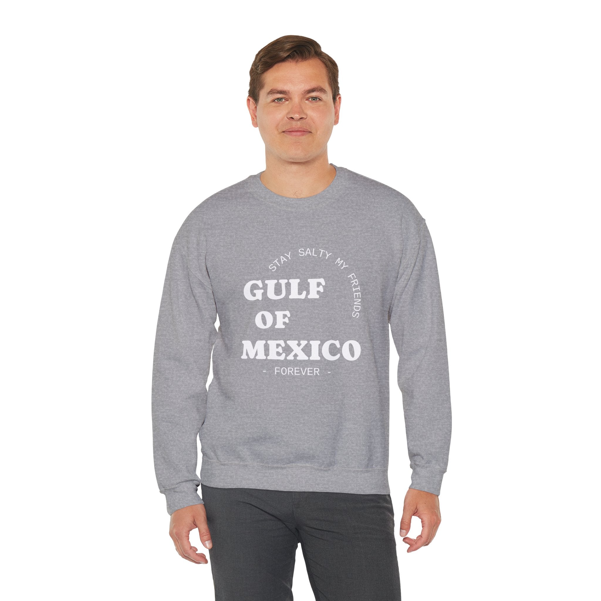 Stay Salty Unisex Sweatshirt, Gulf of Mexico Crewneck, Coastal Humor Vacation Gift