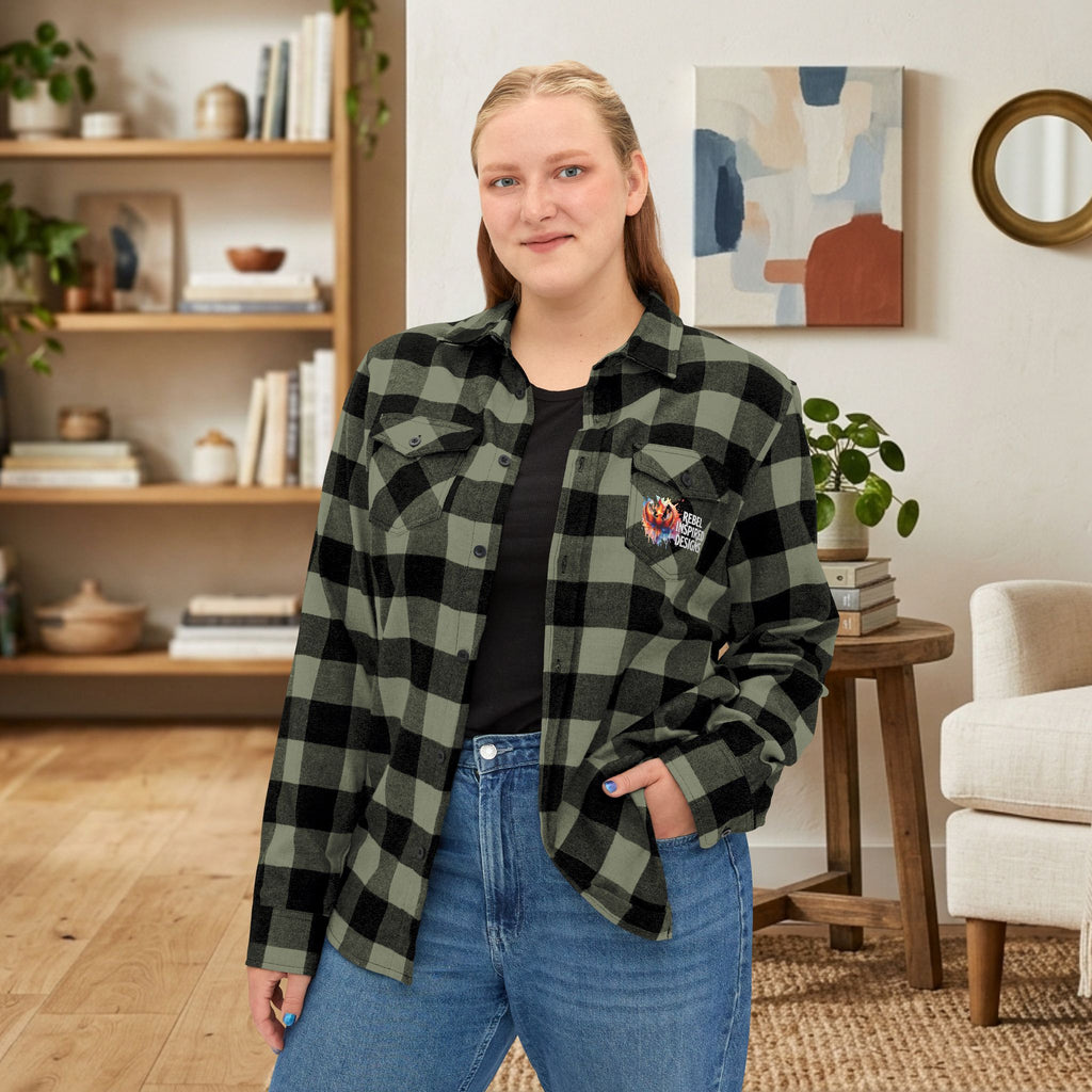 Together We Rise Flannel Shirt | Two-Sided Inspirational Buffalo Check Button-Up