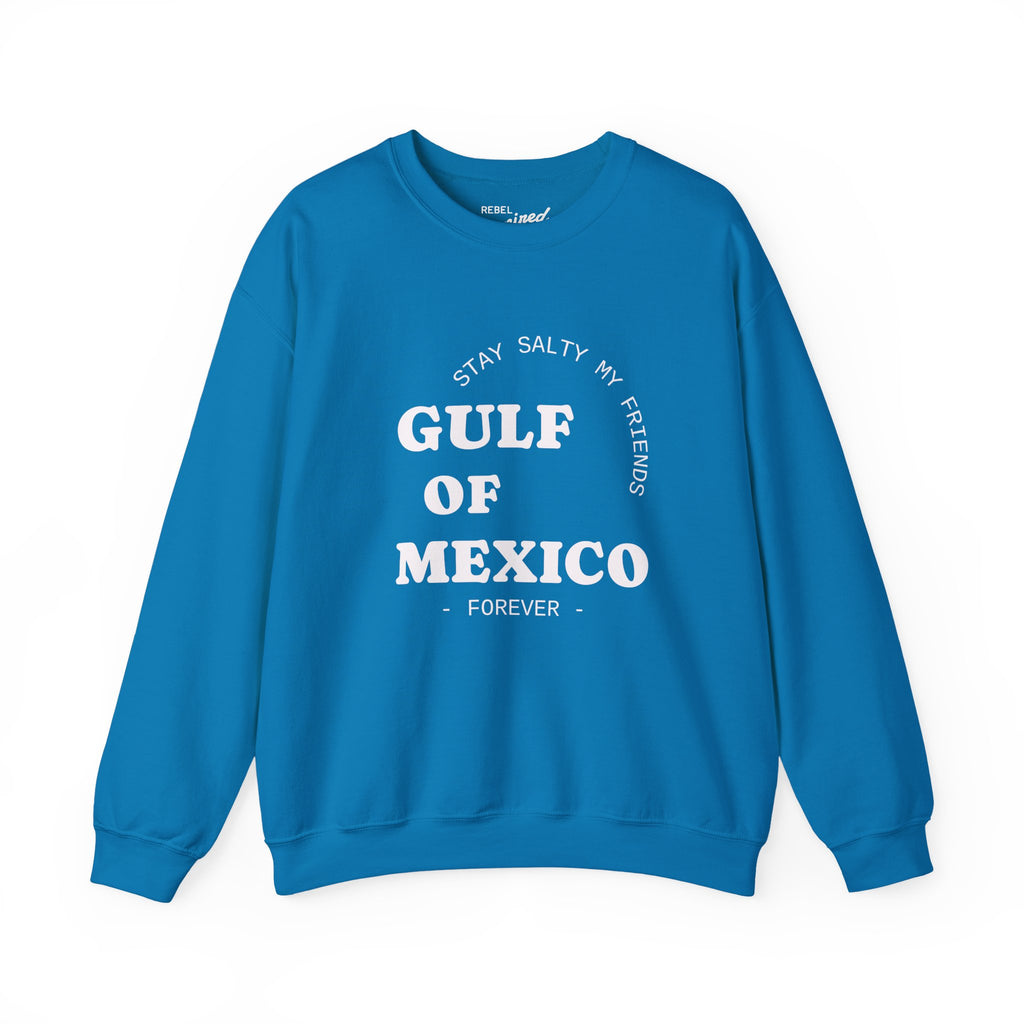 Stay Salty Unisex Sweatshirt, Gulf of Mexico Crewneck, Coastal Humor Vacation Gift