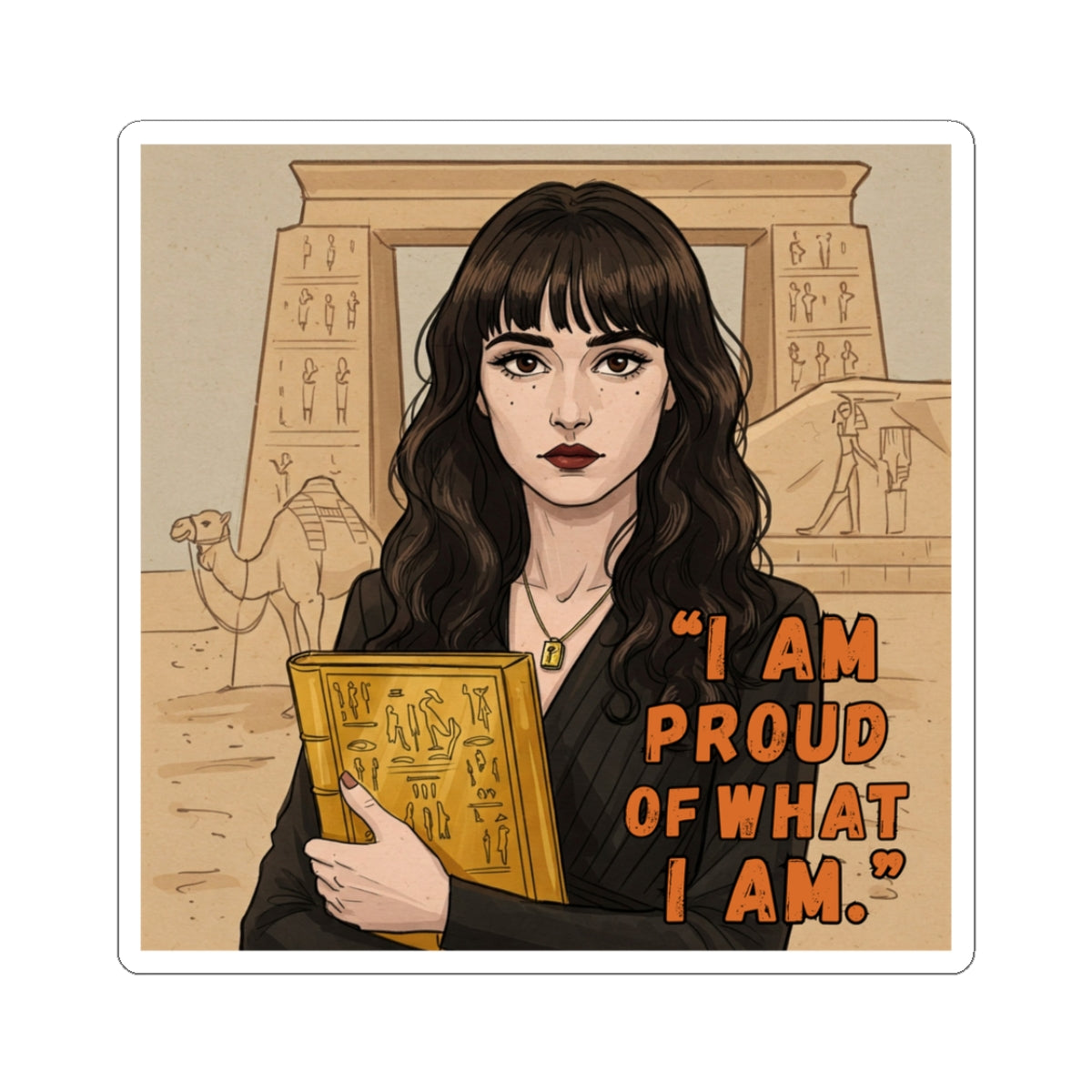 I Am Proud of What I Am Kiss-Cut Sticker | Empowered Woman Gift