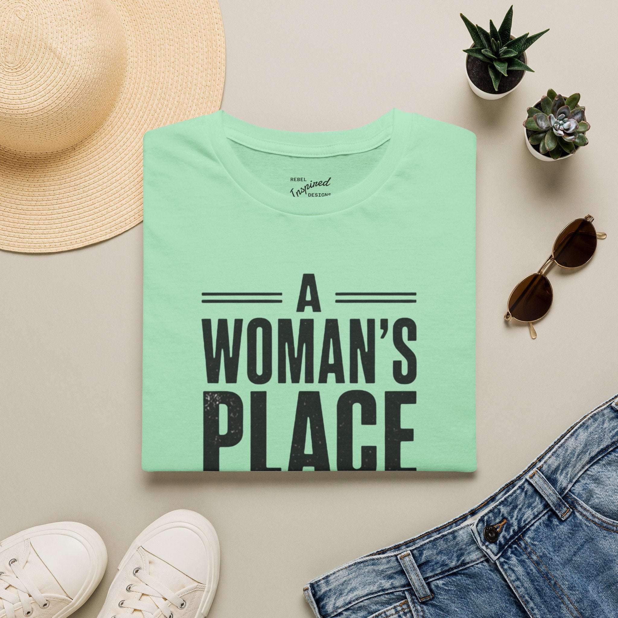 A Woman's Place Is In The Resistance T-Shirt | Feminist Protest Tee