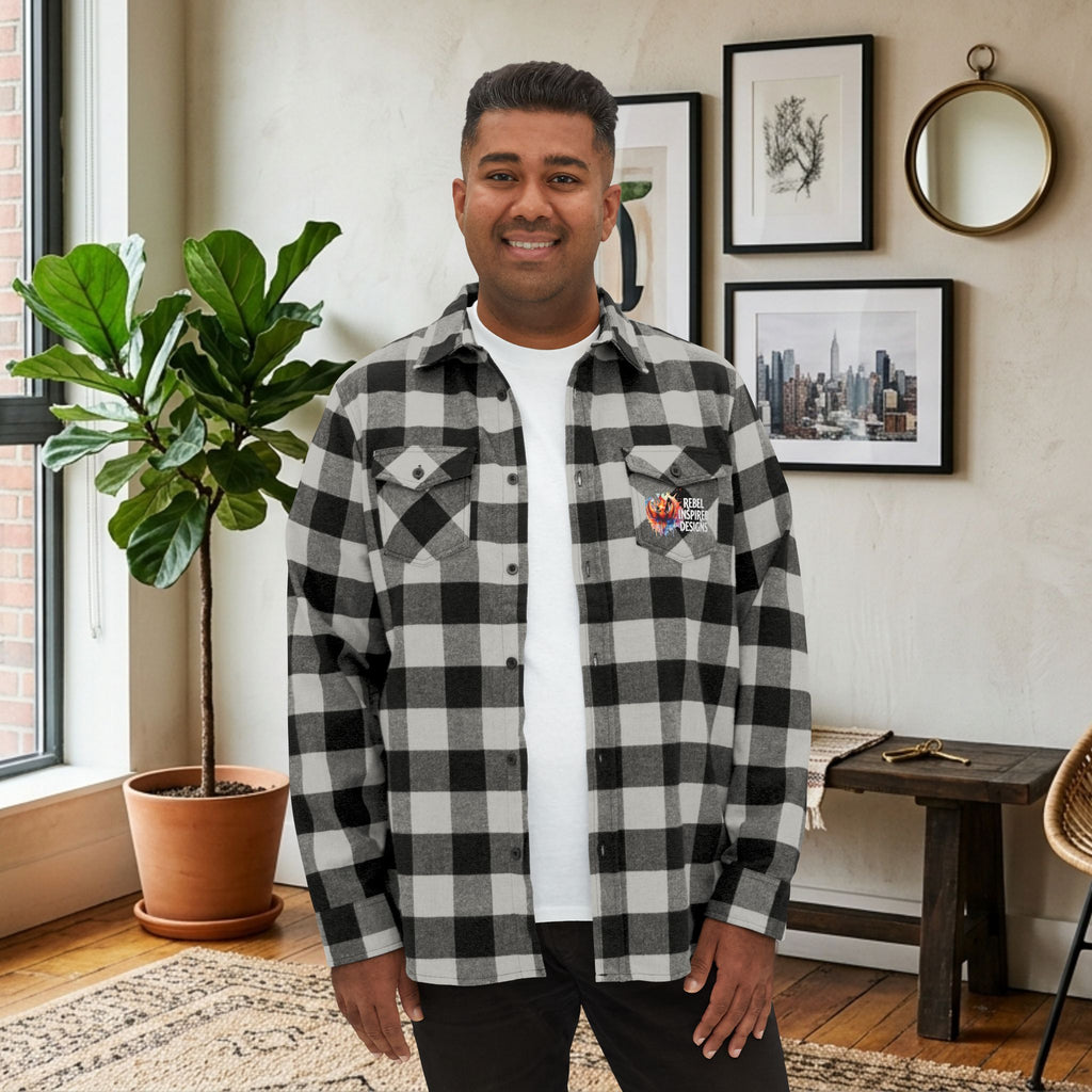 Together We Rise Flannel Shirt | Two-Sided Inspirational Buffalo Check Button-Up