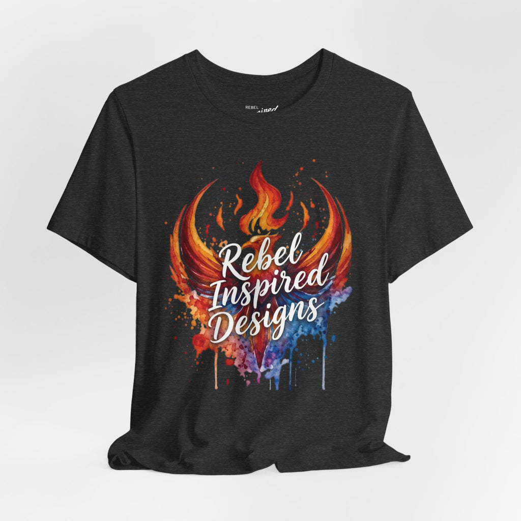 Fiery Phoenix Paint Splash Tee | Rebel Inspired Designs Graphic T-Shirt