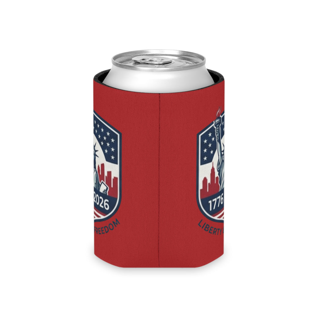 Statue of Liberty 1776-2026 Can Cooler | Patriotic Beer Sleeve | Liberty & Freedom Drink Holder