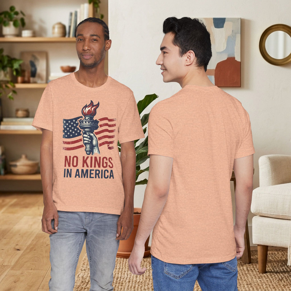 No Kings in America T-Shirt | Patriotic Liberty Graphic Tee | Activist Protest Top