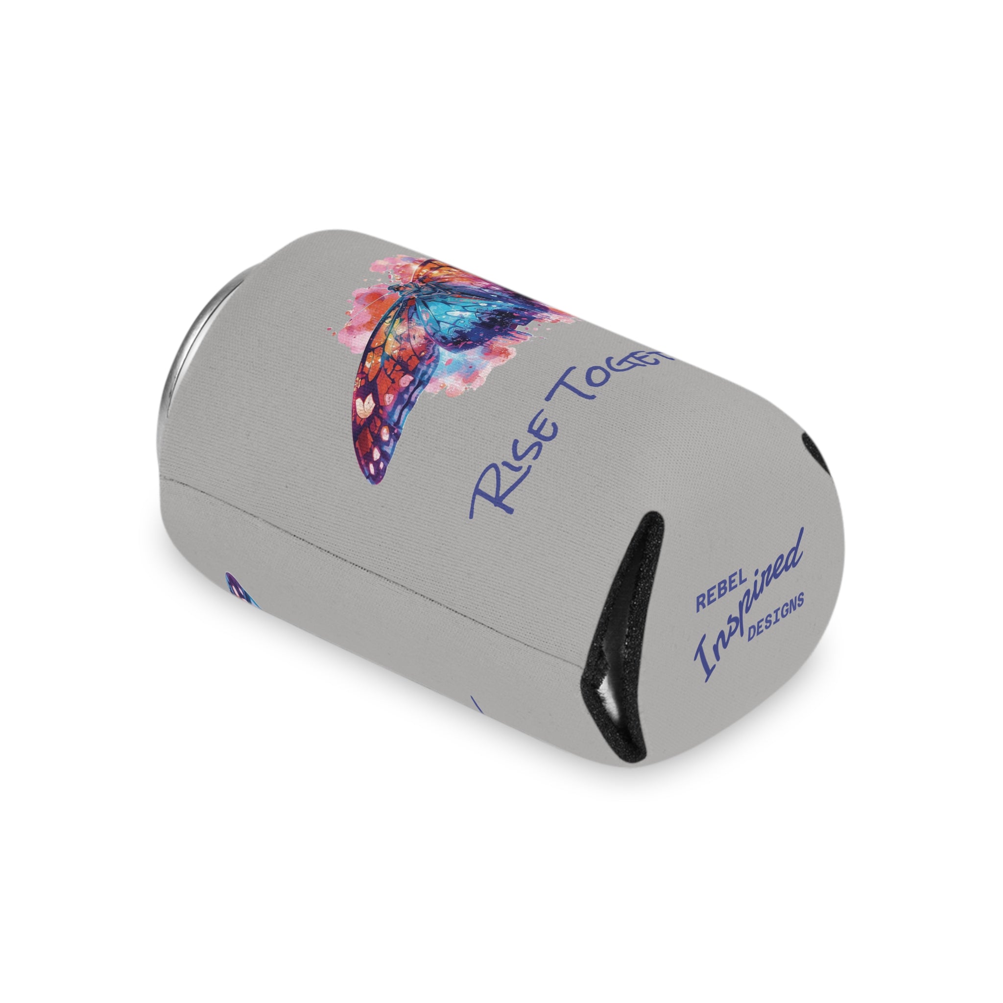 Butterfly Rise Together Can Cooler | Inspirational Watercolor Design | Activist Gift