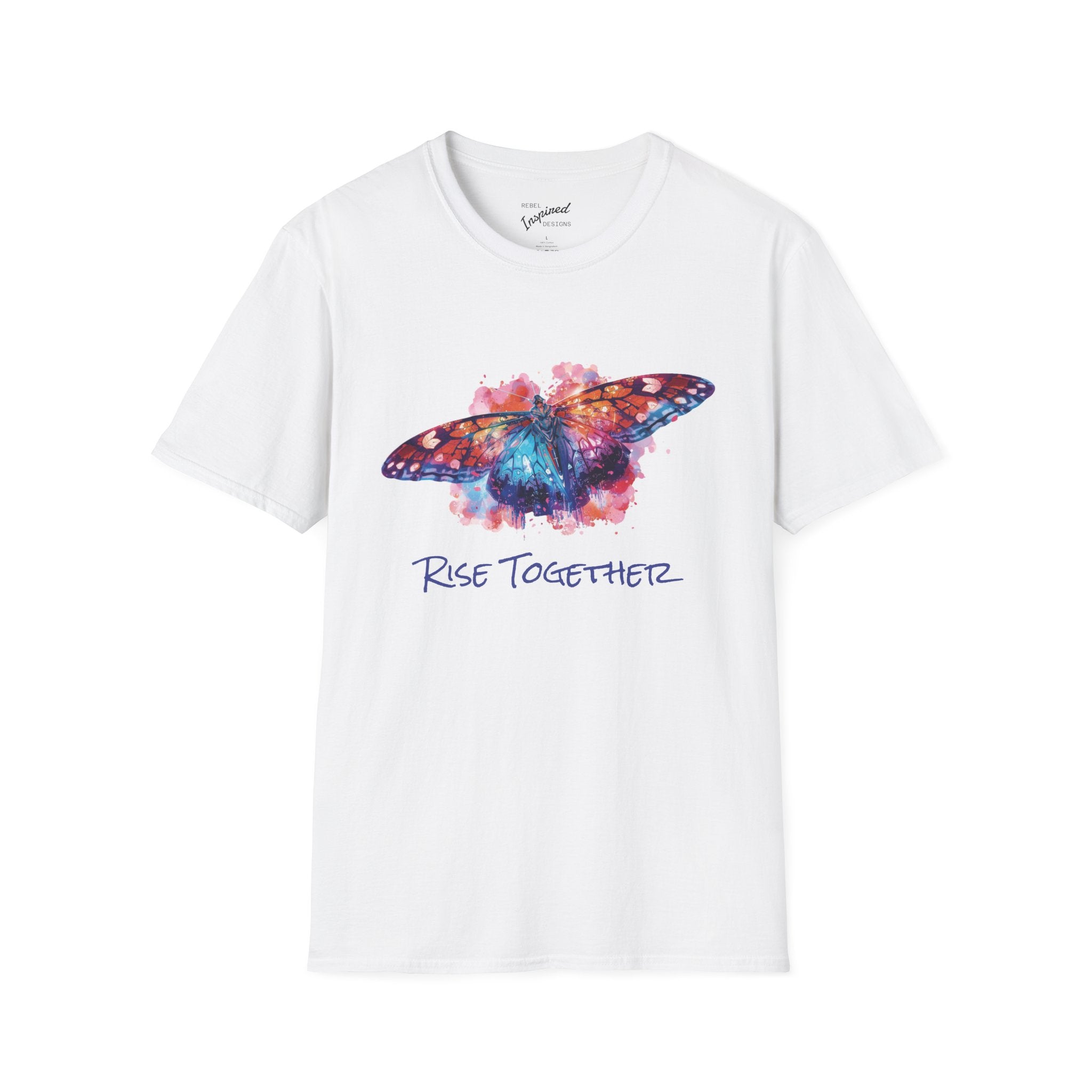 Butterfly Rise Together Graphic Tee | Equality Advocacy T-Shirt | Activist Gift