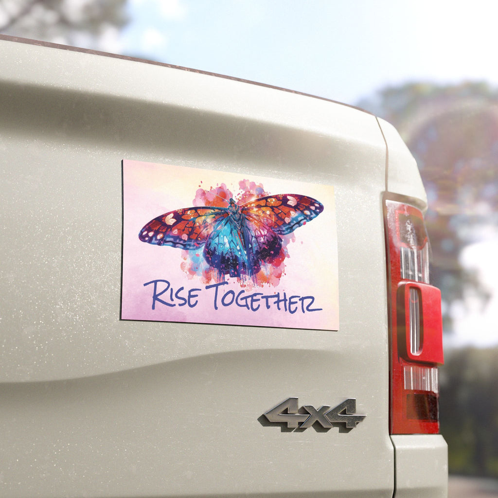 Watercolor Butterfly Rise Together Car Magnet | Rebellions Are Built On Hope Decal | Mothers Day Gift