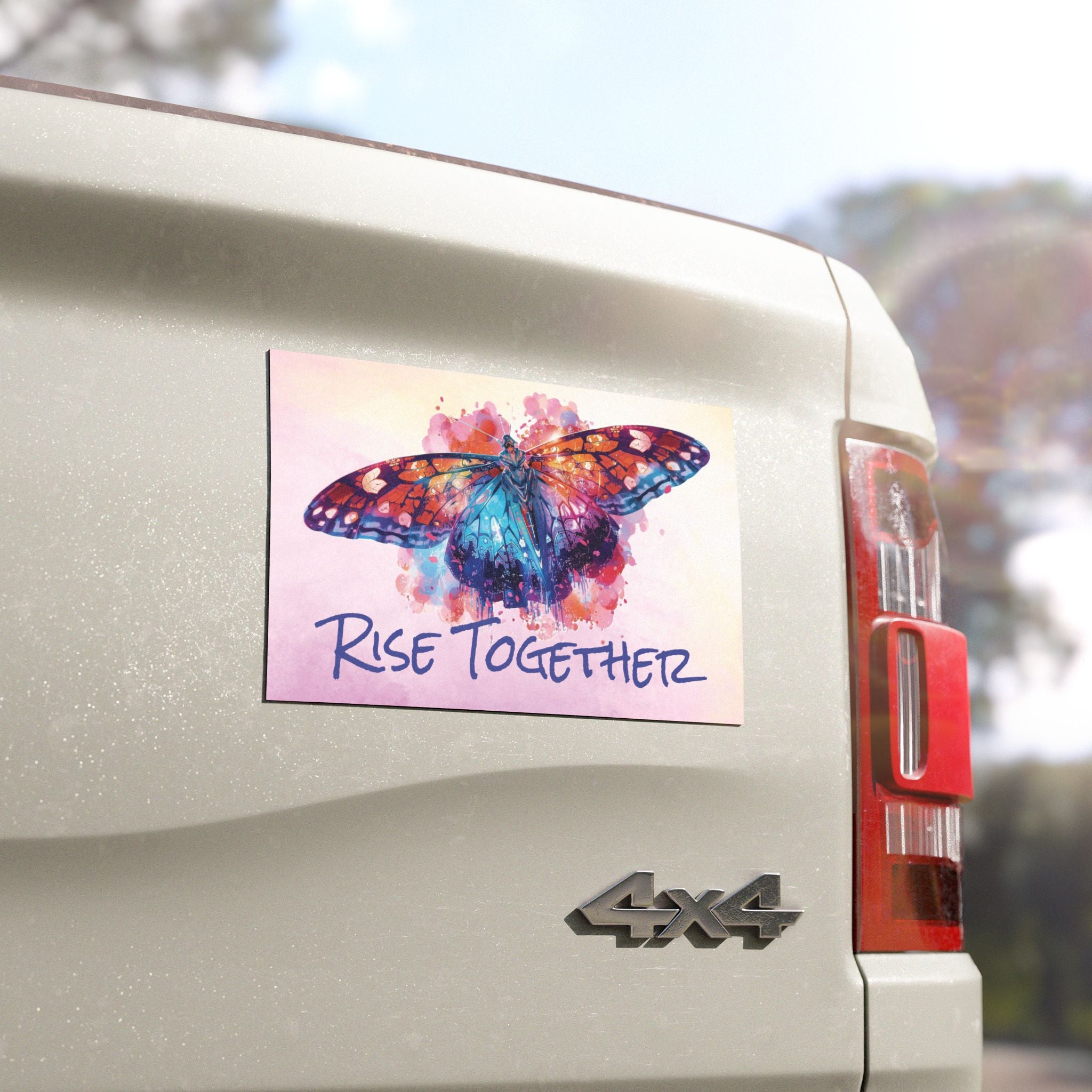 Watercolor Butterfly Rise Together Car Magnet | Rebellions Are Built On Hope Decal | Mothers Day Gift