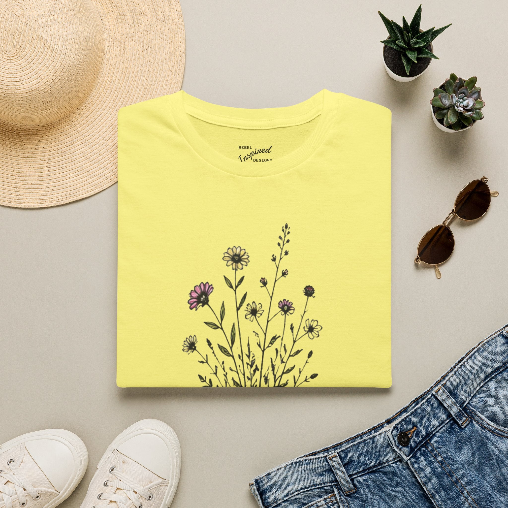 Grow Through Resistance T-Shirt | Wildflower Activist Shirt | Subtle Resistance Tee | Empowerment Gift