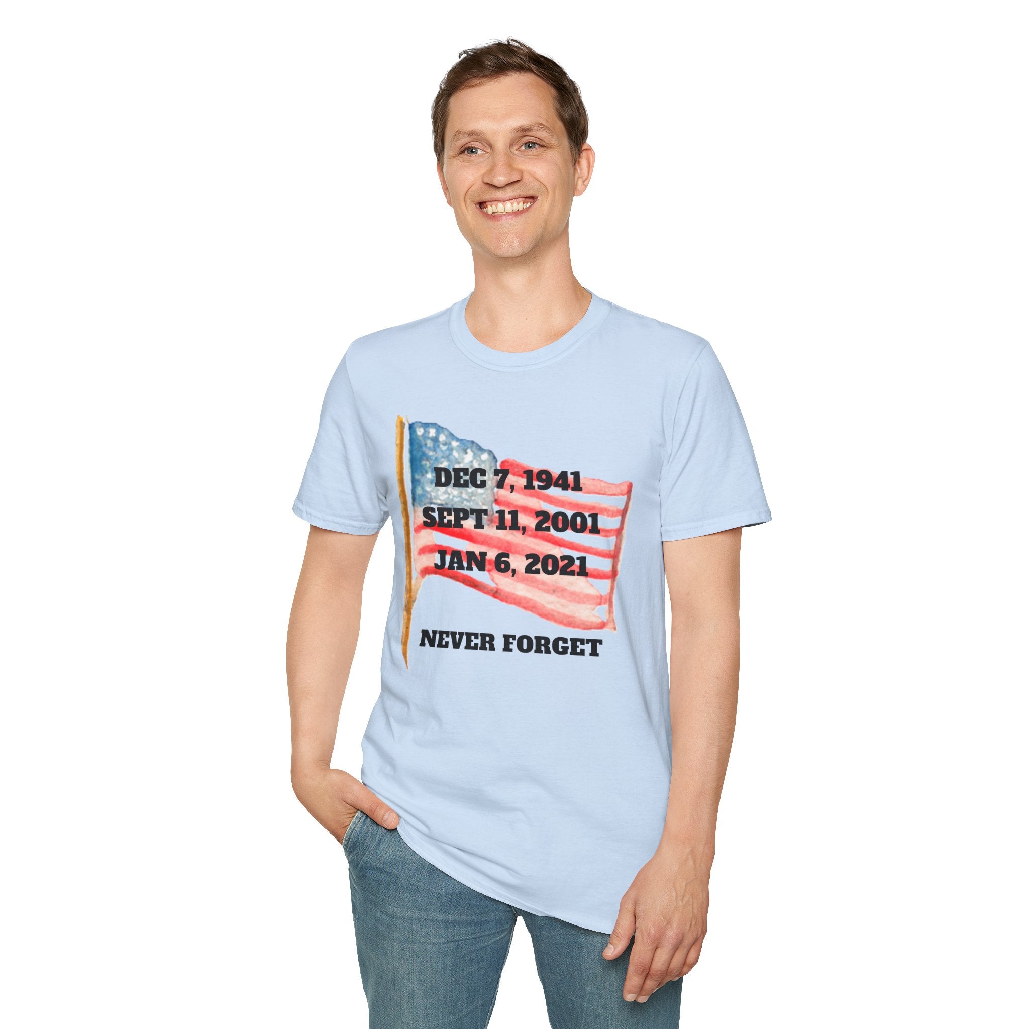 Never Forget T-Shirt, American History Tee, Patriotic Activist Gift
