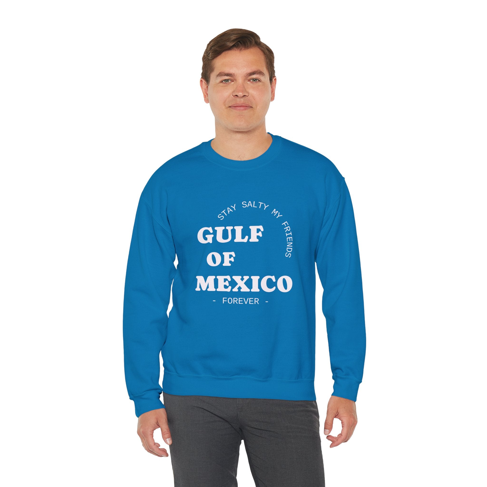 Stay Salty Unisex Sweatshirt, Gulf of Mexico Crewneck, Coastal Humor Vacation Gift