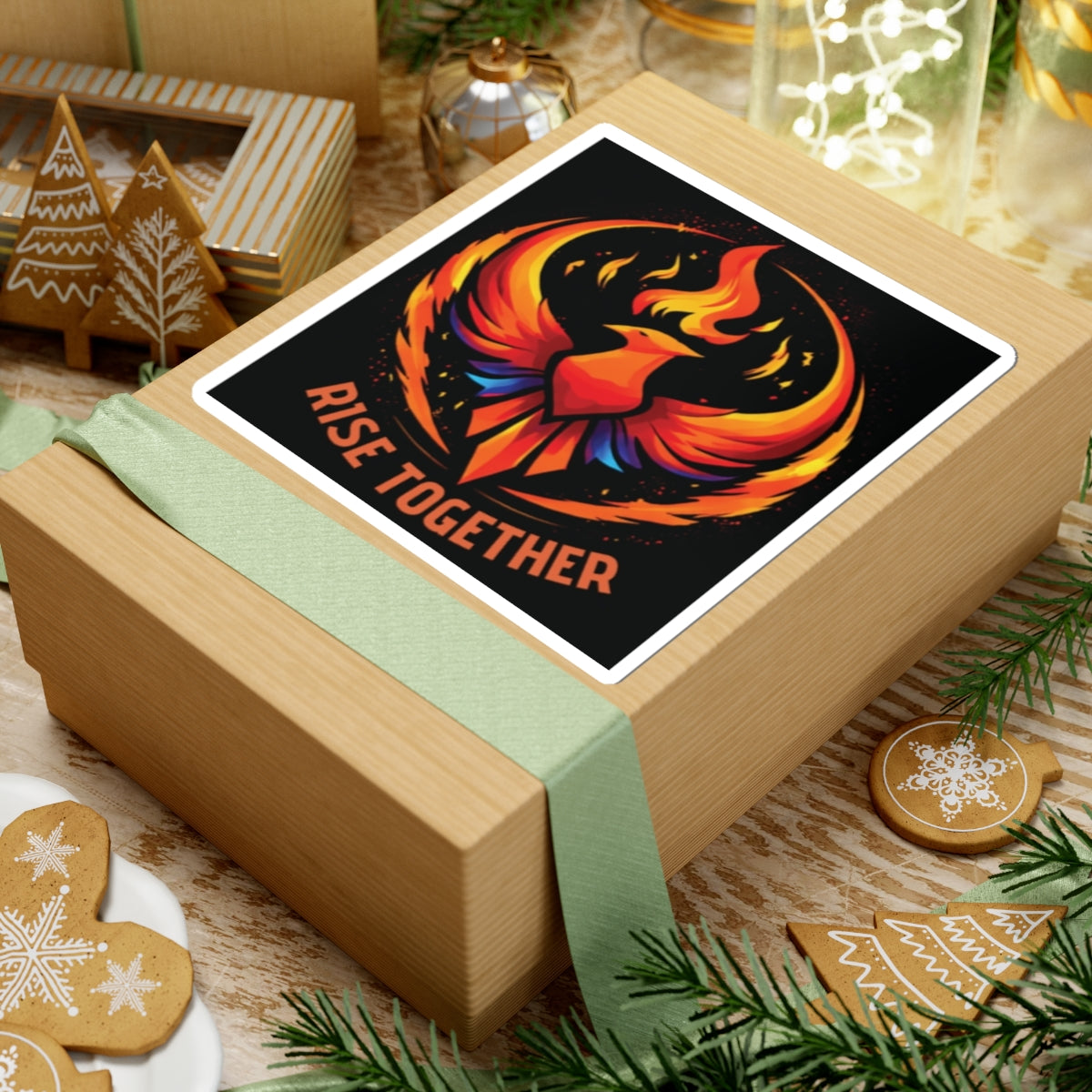 Rise Together Kiss-Cut Sticker | Rising Phoenix Vinyl Sticker