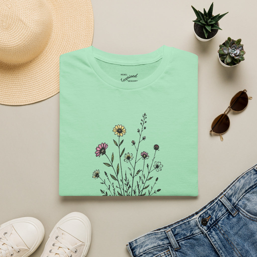Grow Through Resistance T-Shirt | Wildflower Activist Shirt | Subtle Resistance Tee | Empowerment Gift