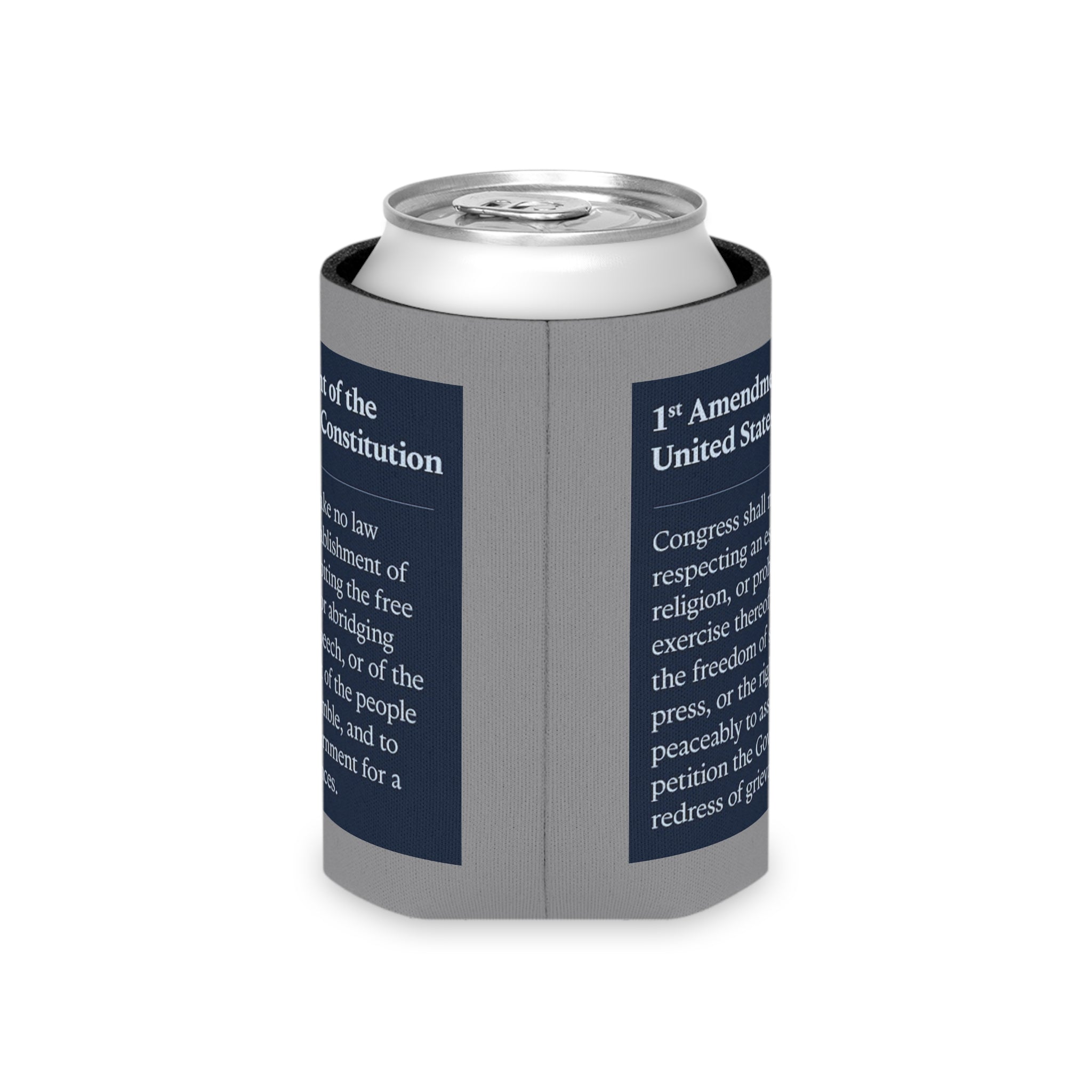 1st Amendment Can Cooler | Patriotic Drink Insulator | Freedom of Speech Gift