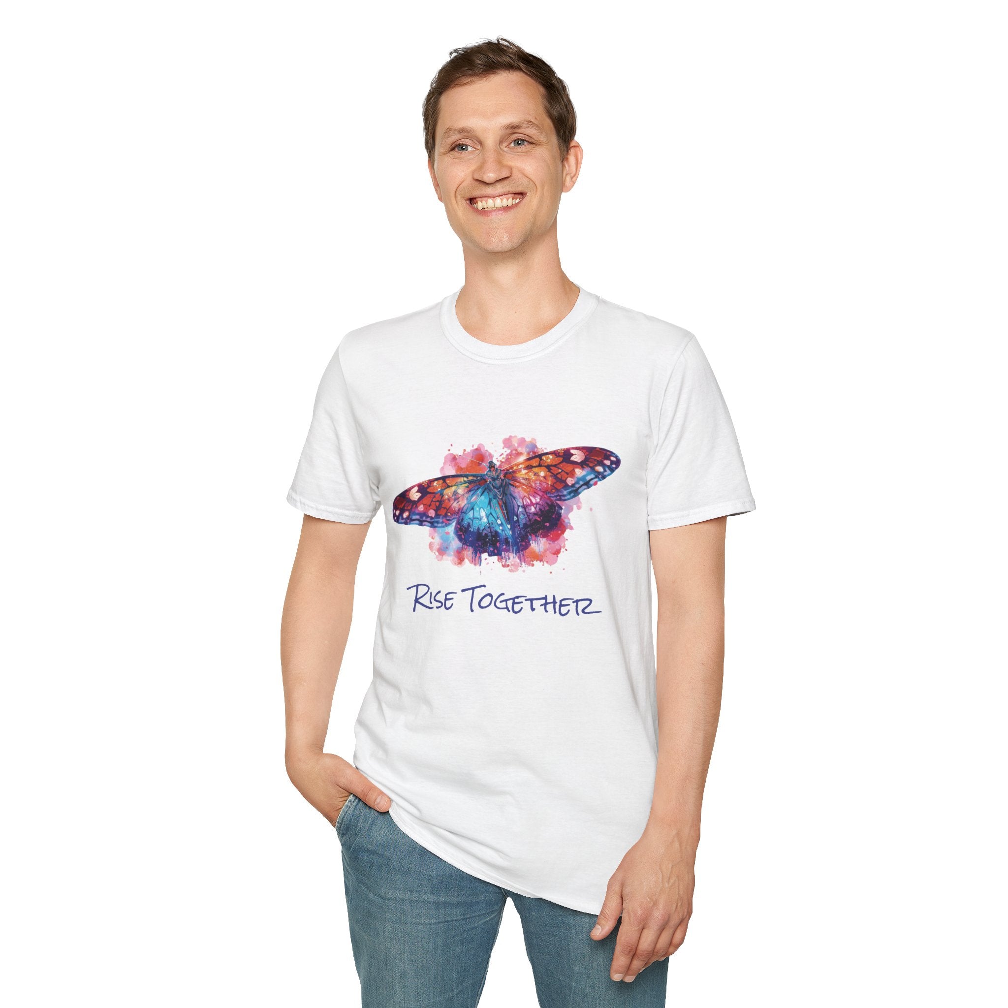 Butterfly Rise Together Graphic Tee | Equality Advocacy T-Shirt | Activist Gift
