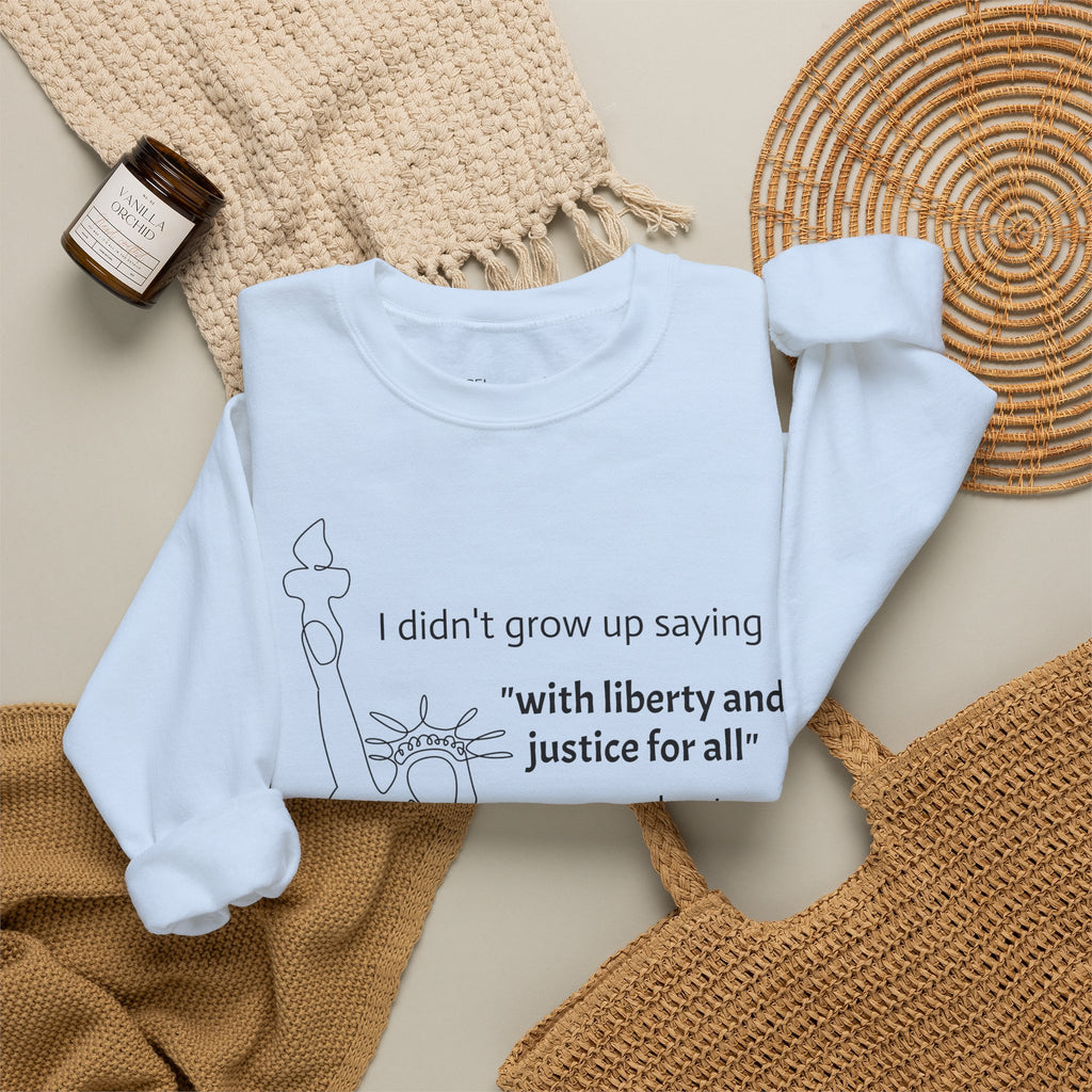Liberty and Justice Crewneck Sweatshirt | Statue of Liberty Pullover | Equality and Freedom Gift
