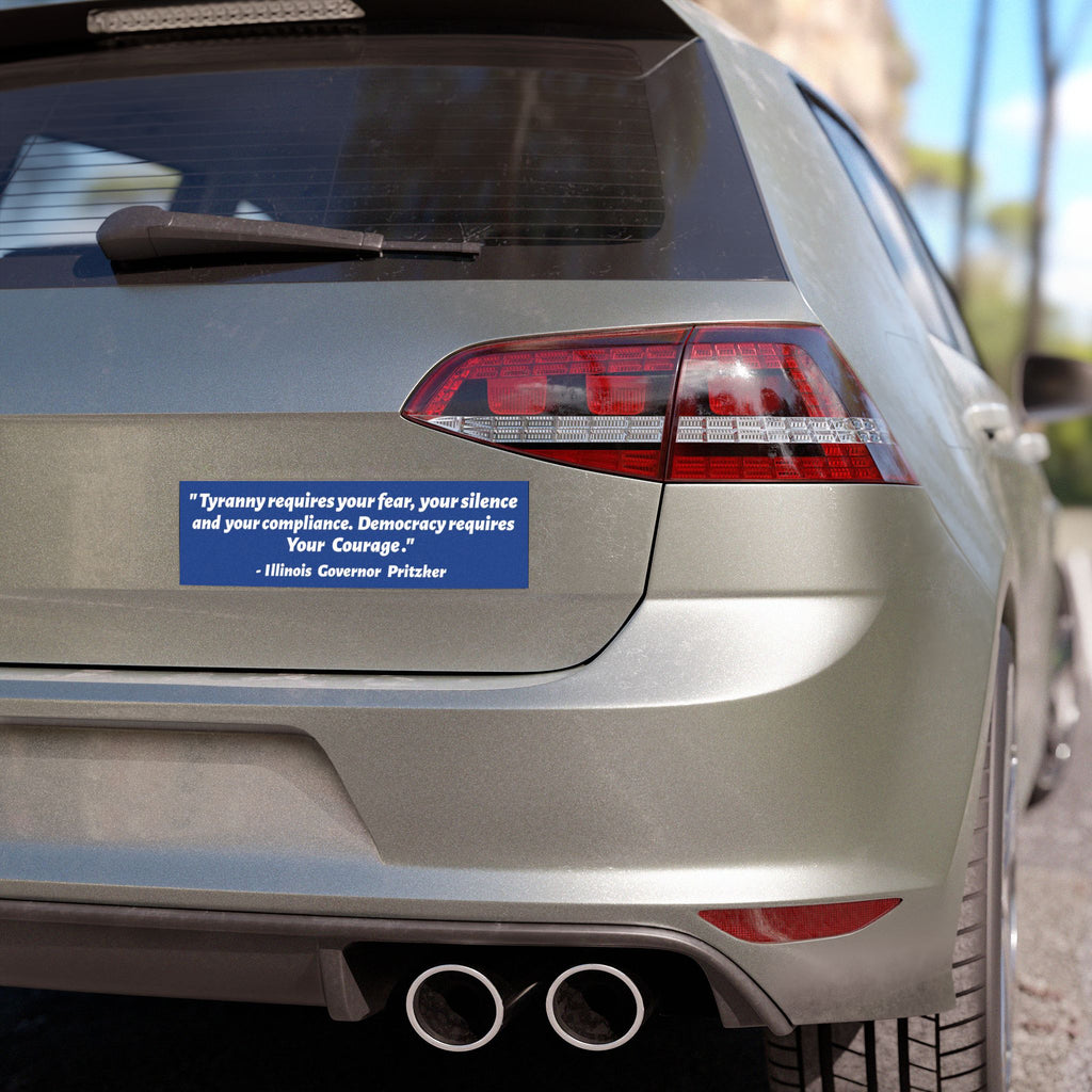 Pritzker Quote Bumper Magnet | Political Car Decal | Election Gift