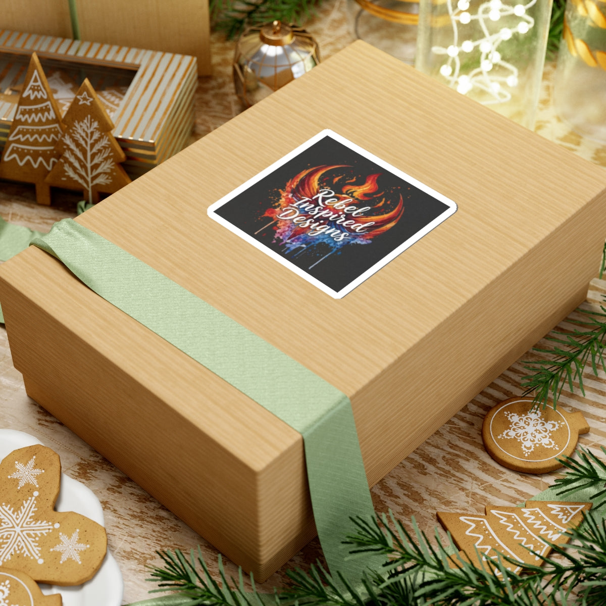 Rebel Inspired Designs Sticker | Fiery Phoenix Splash Decal | Activist Gift