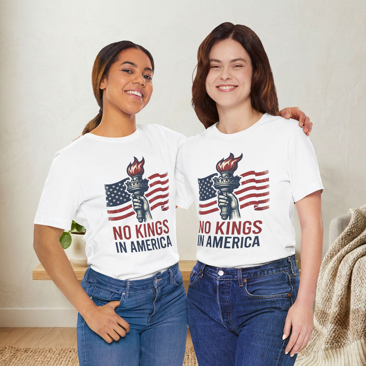No Kings in America T-Shirt | Patriotic Liberty Graphic Tee | Activist Protest Top