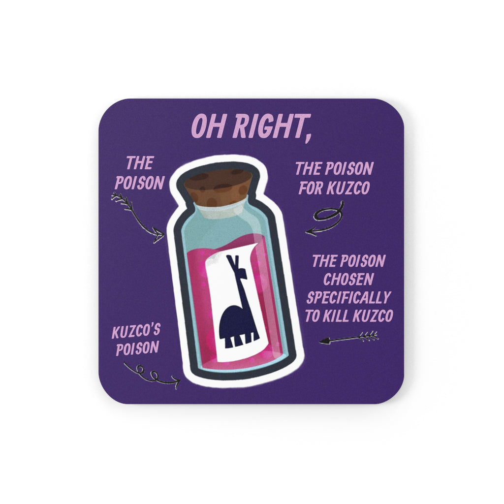Poison Llama Coasters | Animated Movie Drink Coaster | Gift Under 15
