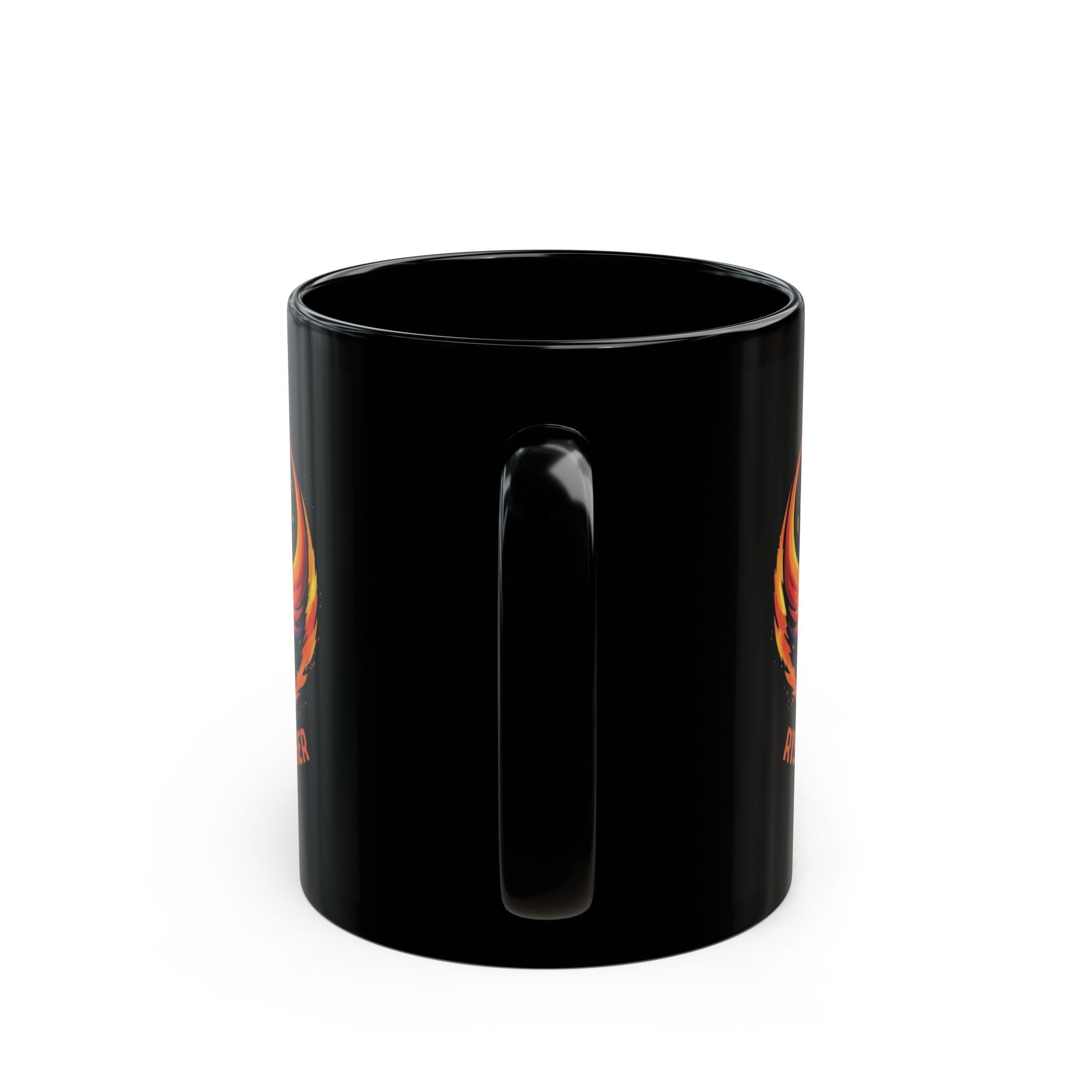 Rise Together Phoenix Mug | Black Ceramic Coffee Cup 11oz, 15oz | Rebel Gift