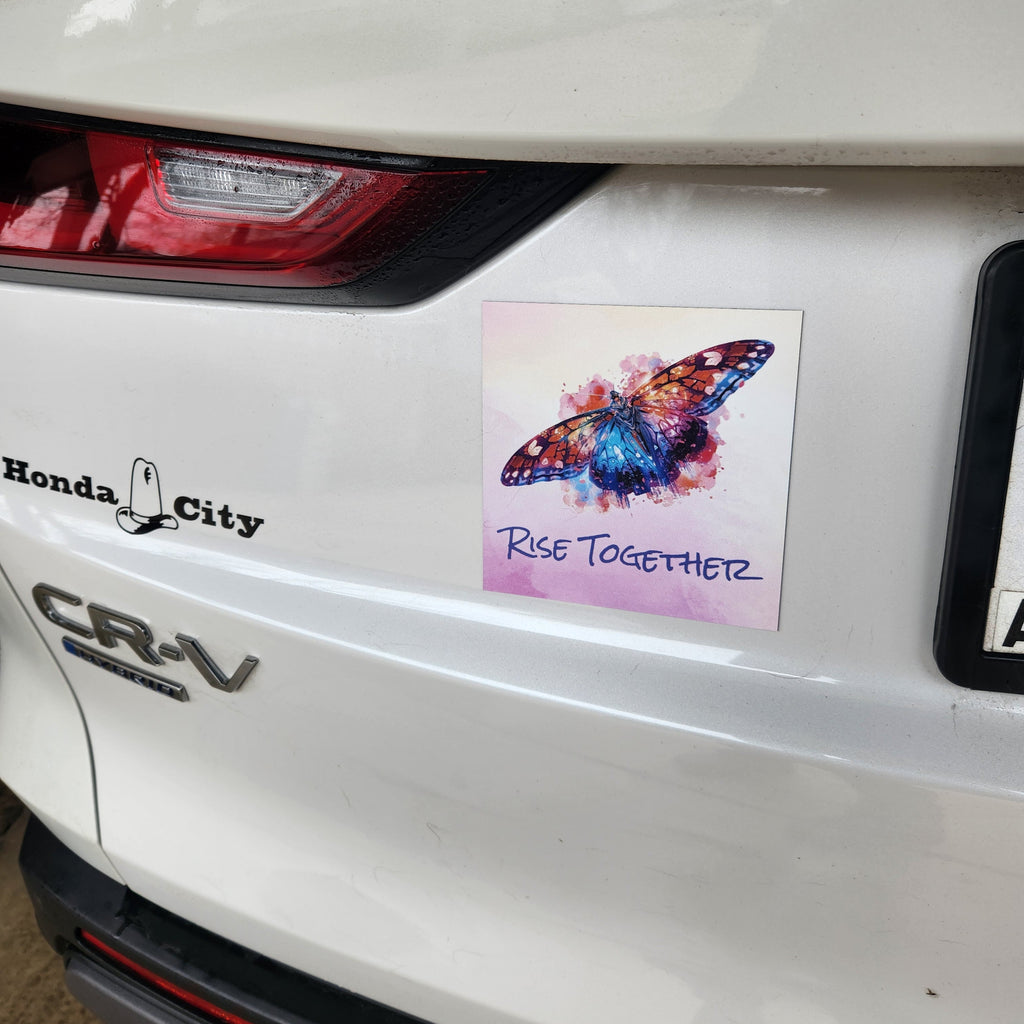 Watercolor Butterfly Car Magnet | Rise Together Magnet | Activist Gift | Mothers Day