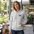 Butterfly Zip Hoodie | "Rise Together" Inspirational Zip-Up Sweatshirt