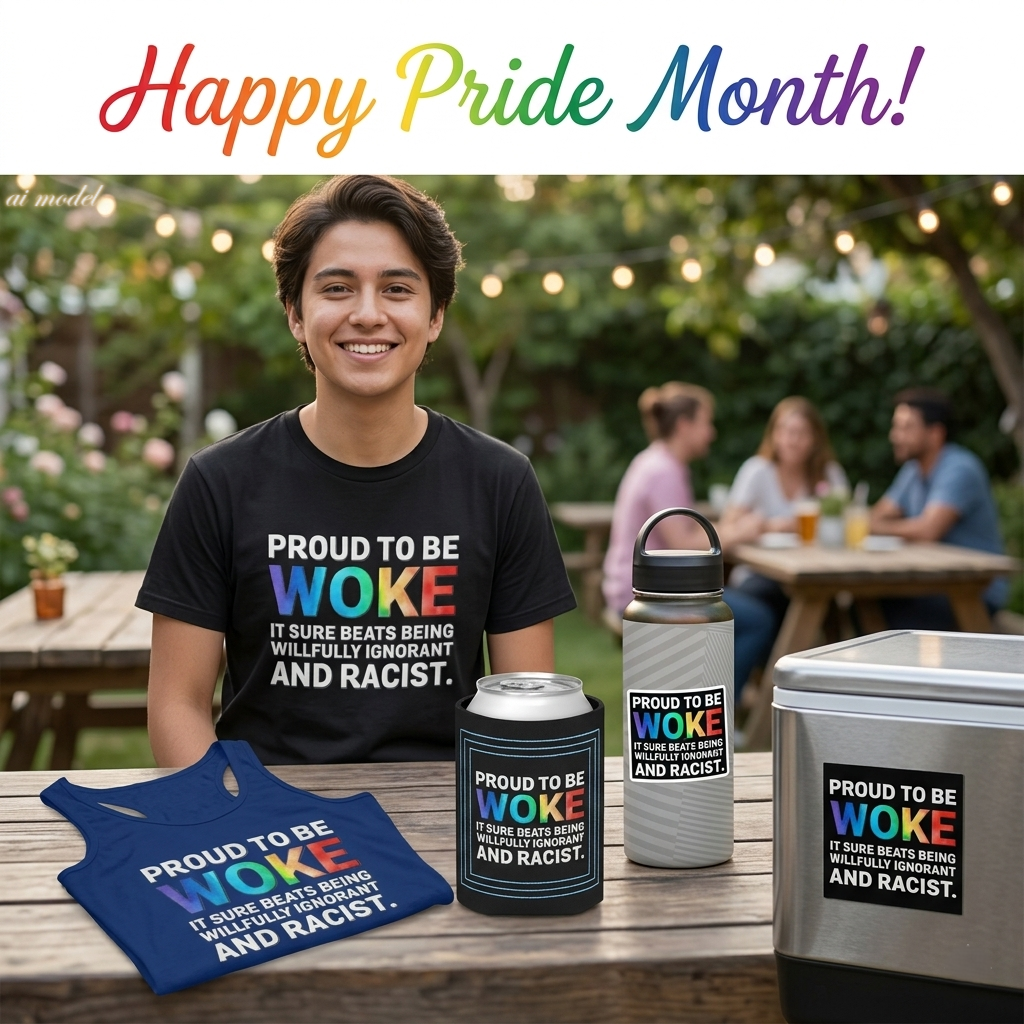 Proud to Be Woke Sticker | LGBTQ+ & Anti-Racism Activist Decal