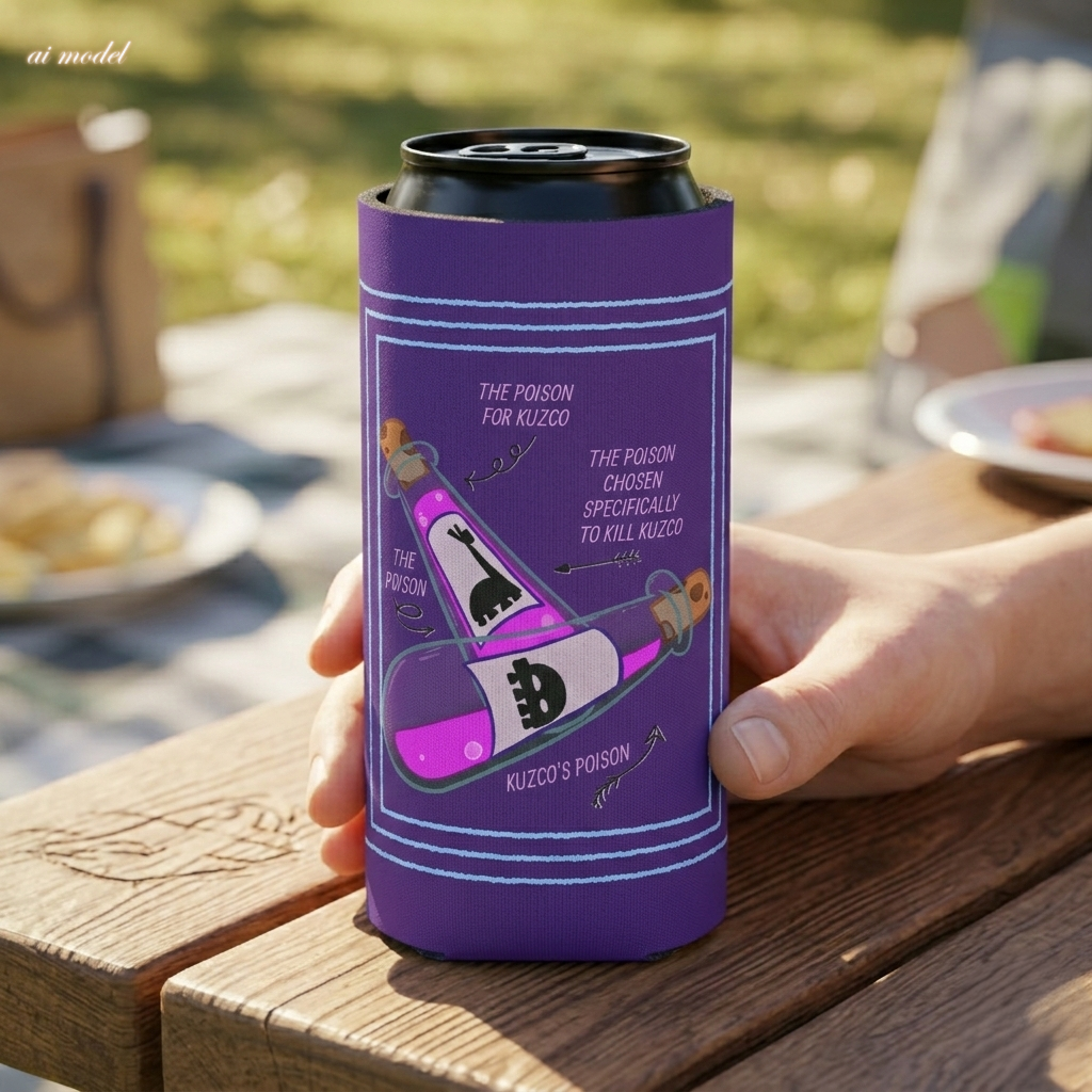 Poison Llama Can Cooler | Llama Drama Drink Sleeve | Animated Movie Gift