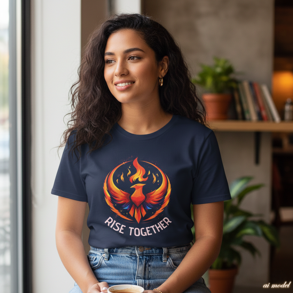 Phoenix Rise Together T-Shirt | Activist Empowerment Graphic Tee
