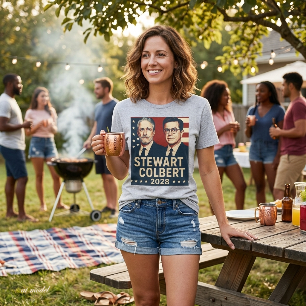 Stewart Colbert 2028 Election Tee | Political Humor Shirt | Satire Campaign Gift