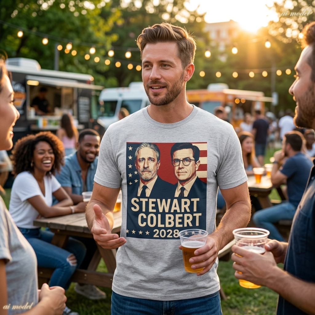 Stewart Colbert 2028 Election Tee | Political Humor Shirt | Satire Campaign Gift