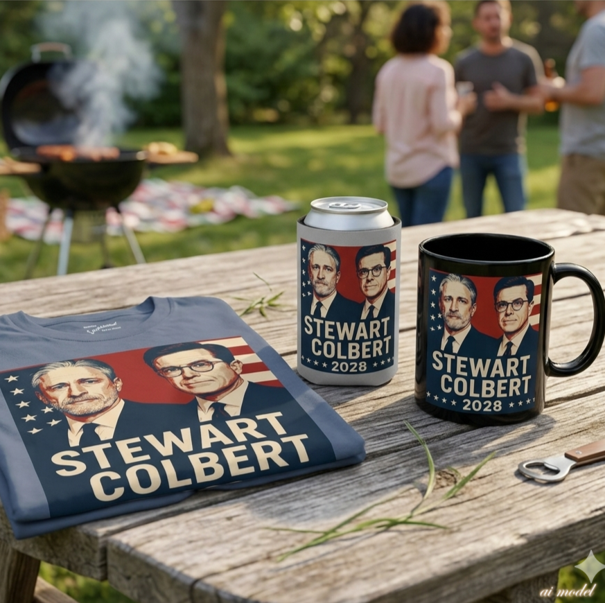Stewart Colbert 2028 Can Cooler, Political Humor Beverage Holder, Insulated Drink Sleeve