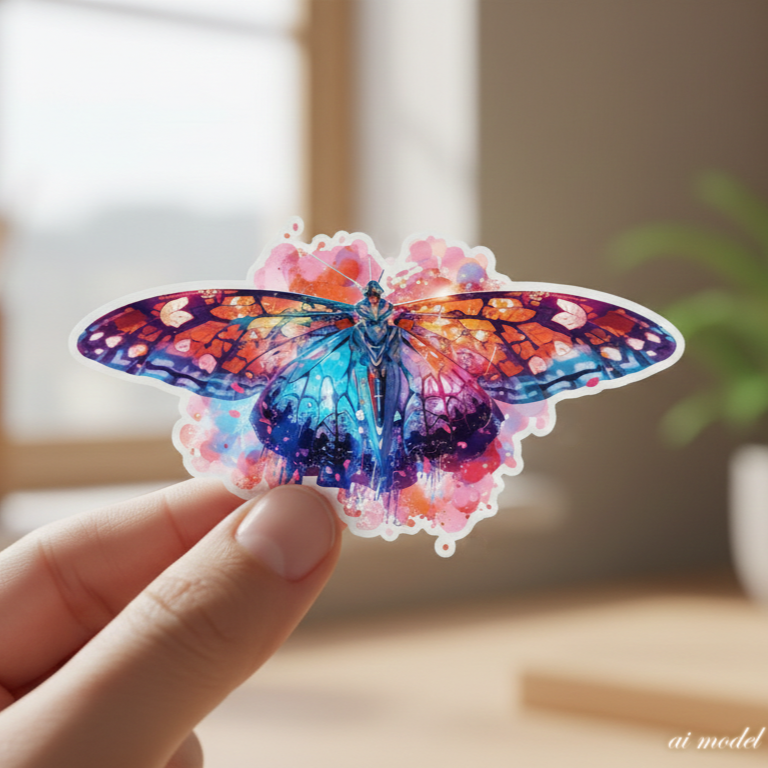 Butterfly Effect Kiss-Cut Sticker | Colorful Watercolor Laptop Decal | Activist Gift