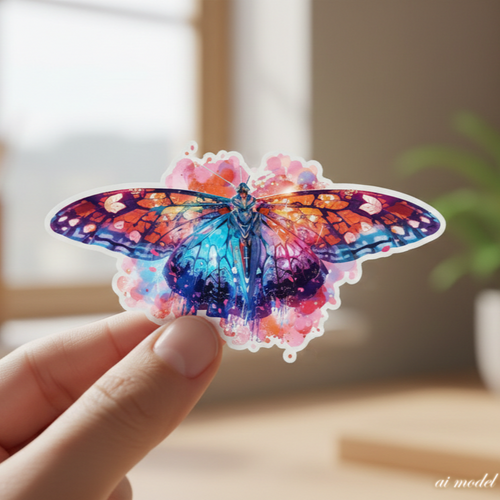 Butterfly Effect Kiss-Cut Sticker | Colorful Watercolor Laptop Decal | Activist Gift