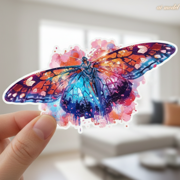 Butterfly Effect Kiss-Cut Sticker | Colorful Watercolor Laptop Decal | Activist Gift