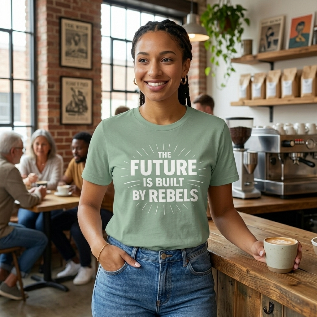 The Future is Built by Rebels Tee | Human Rights T-Shirt | Activist Gift