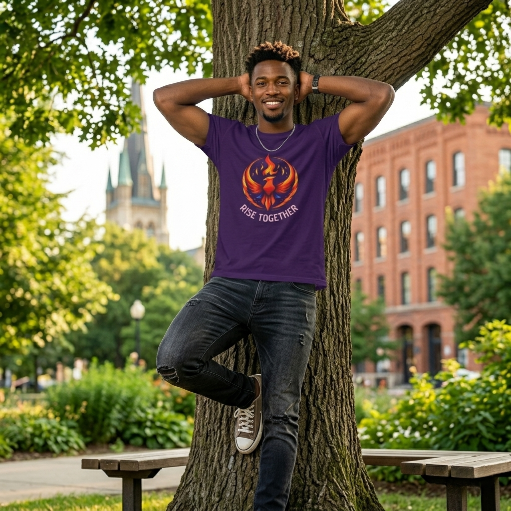 Phoenix Rise Together T-Shirt | Activist Empowerment Graphic Tee