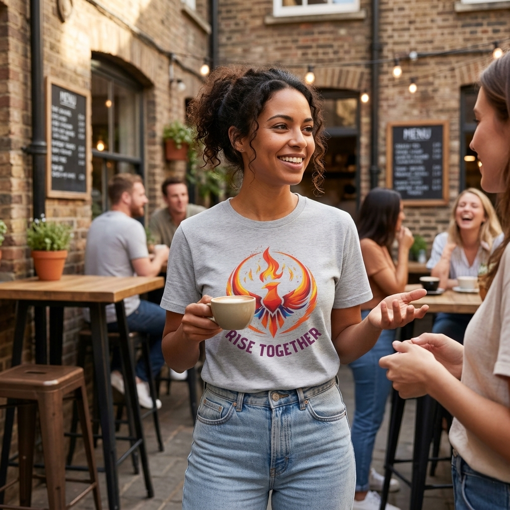 Phoenix Rise Together T-Shirt | Activist Empowerment Graphic Tee
