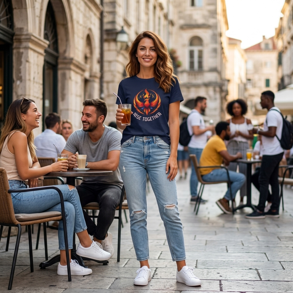 Phoenix Rise Together T-Shirt | Activist Empowerment Graphic Tee