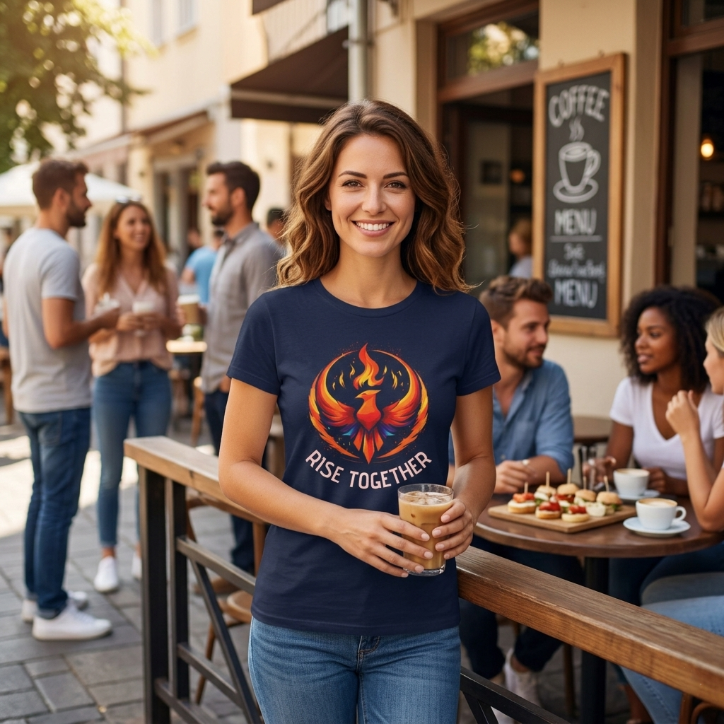 Phoenix Rise Together T-Shirt | Activist Empowerment Graphic Tee