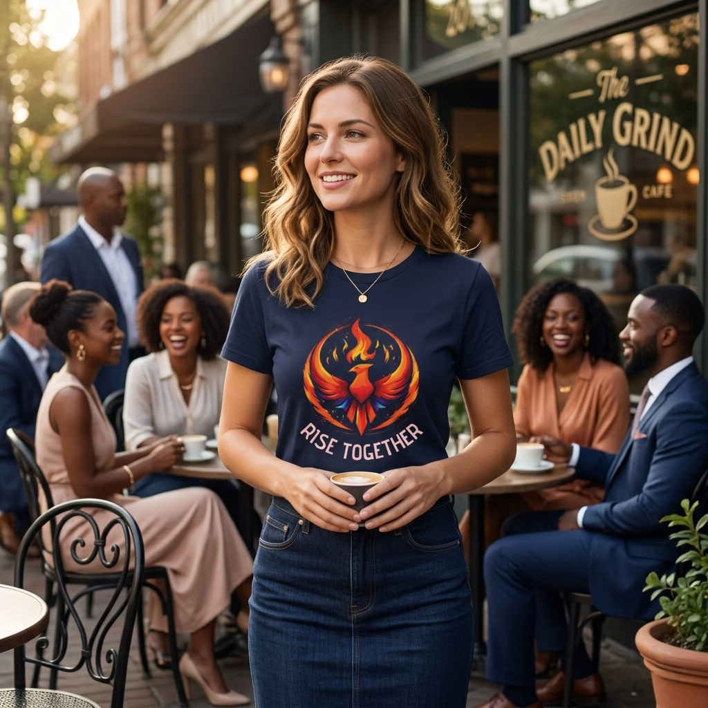 Phoenix Rise Together T-Shirt | Activist Empowerment Graphic Tee