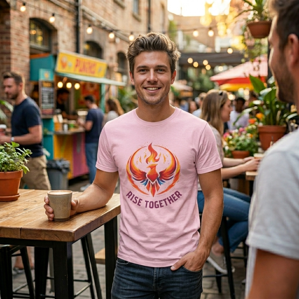 Phoenix Rise Together T-Shirt | Activist Empowerment Graphic Tee