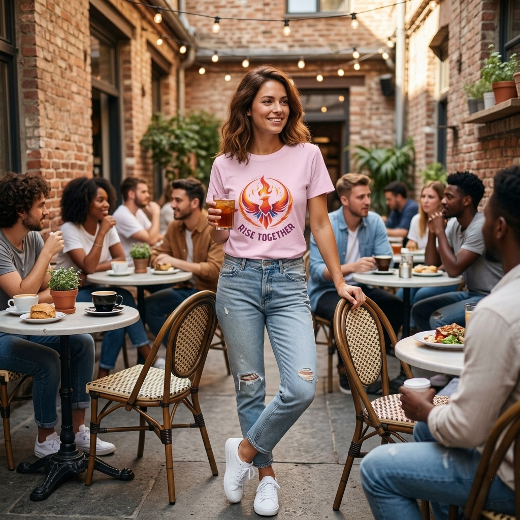 Phoenix Rise Together T-Shirt | Activist Empowerment Graphic Tee