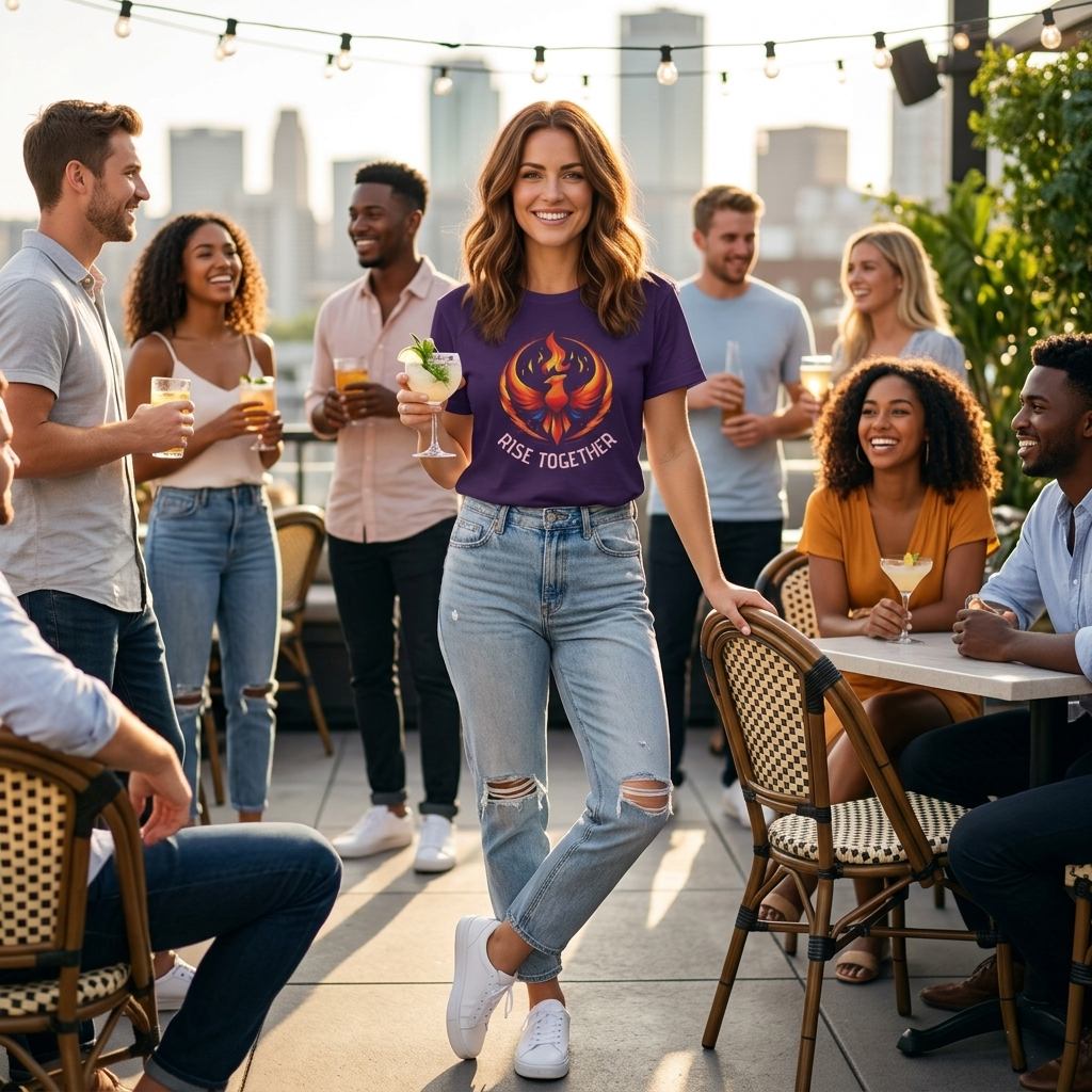 Phoenix Rise Together T-Shirt | Activist Empowerment Graphic Tee