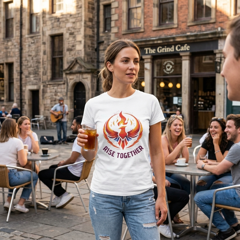Phoenix Rise Together T-Shirt | Activist Empowerment Graphic Tee
