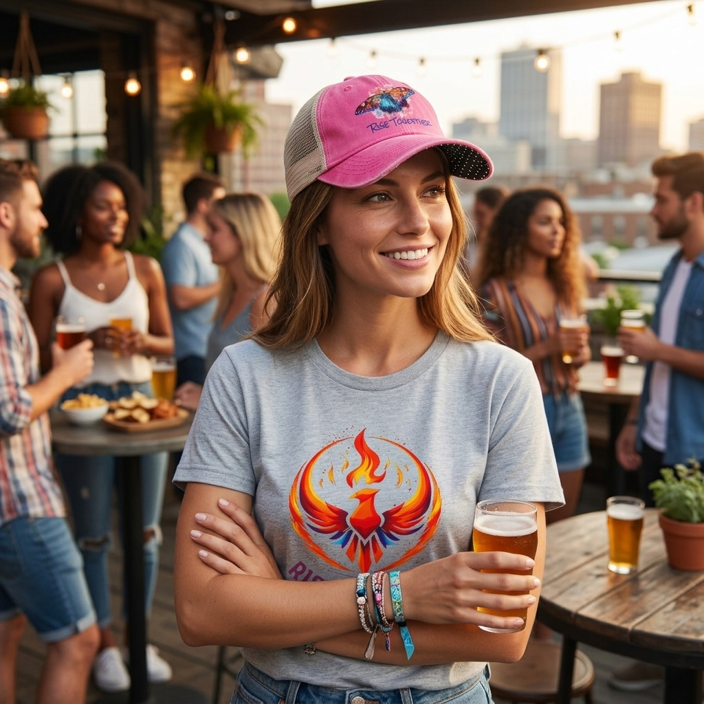 Phoenix Rise Together T-Shirt | Activist Empowerment Graphic Tee