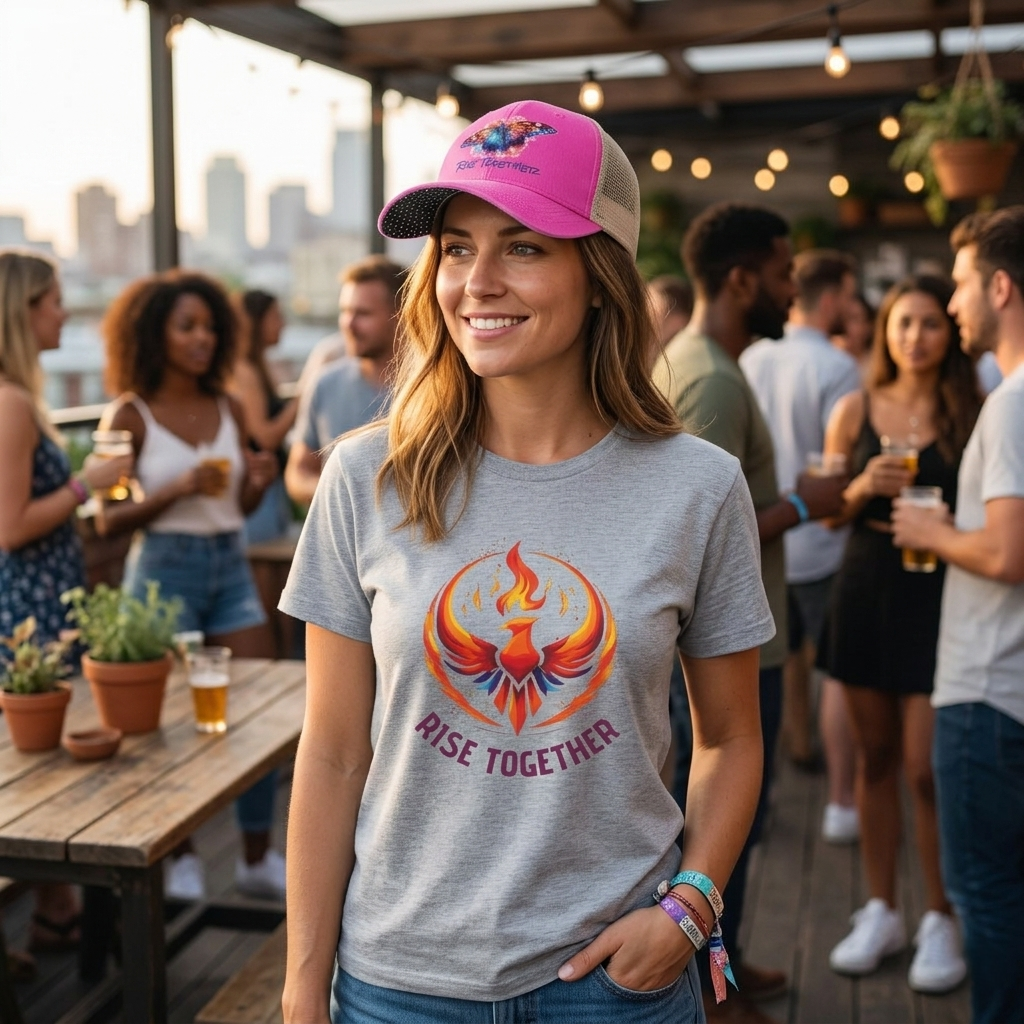 Phoenix Rise Together T-Shirt | Activist Empowerment Graphic Tee