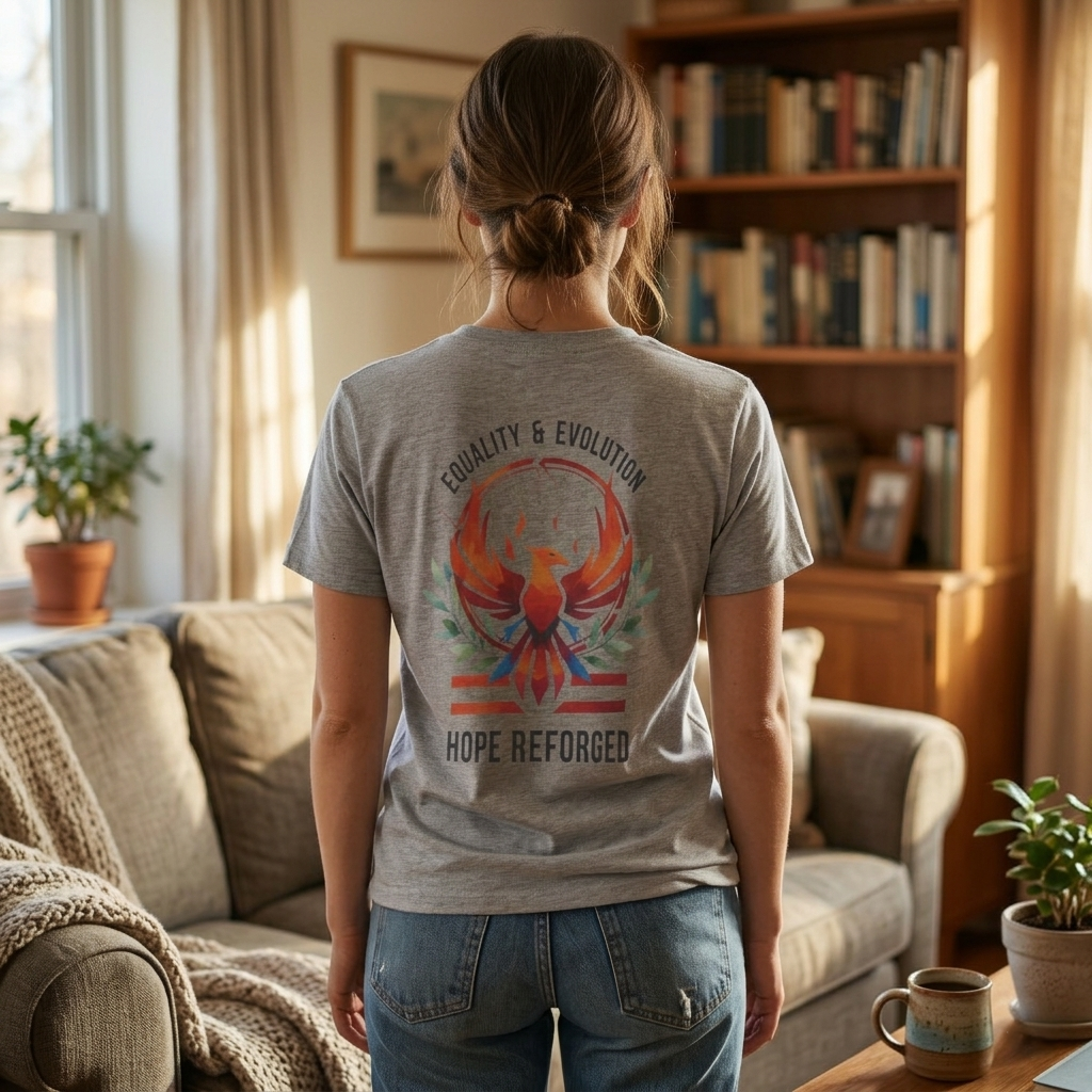 Hope Reforged Tee | Rising Phoenix Resistance T-Shirt | Empowerment Gift